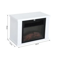 HOMCOM KOMINEK ELEKTRYCZNY STOJĄCY 1200W biały(m-3)