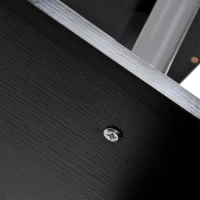 HOMCOM Bibliotecă cu Design Modern 4 Rafturi, Neagră, 80x30x145cm(m-12)