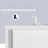 kleankin Tall Bathroom Storage Cabinet with Mirror, Narrow Bathroom Unit, Freestanding Bathroom Cupboard with Adjustable Shelves and 2 Doors, White(m-6)