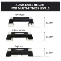 HOMCOM stepper profesional pentru aerobic, inaltime reglabila(m-4)