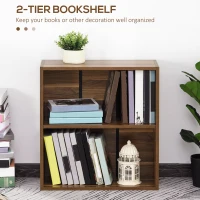 Homcom Biblioteca cu Rafturi, Castaniu, 60x24x63cm(m-5)