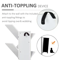 HomCom biblioteca in forma de copac, 50x28x142 cm, alba(m-6)