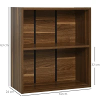 Homcom Biblioteca cu Rafturi, Castaniu, 60x24x63cm(m-3)