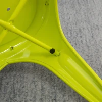 HOMCOM Conjunto de 2 Cadeiras com Estrutura de Aço Conjunto de Cadeiras Modernas com Encosto 45x51,5x85cm Verde(m-8)