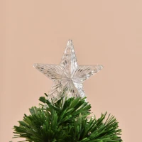 HOMCOM 5ft Prelit Christmas Tree, Artificial w/ Metal Base and LED lights(m-9)