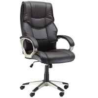 Vinsetto Ergonomic Executive Office Desk Chair PU Leather Brown(m-1)