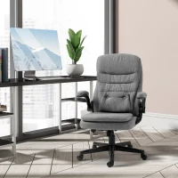Fotoliu Relax cu Masaj Vinsetto cu Interfata USB si Inaltime Reglabila, 68,5x72x109-119cm, Gri(m-2)