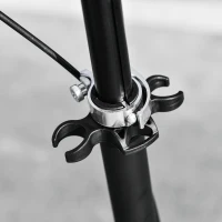 HOMCOM Monopattino Pieghevole in Alluminio con Freno a Disco, Manubrio Regolabile e Ammortizzatore, 100x39x80-103.5cm, Nero(m-9)