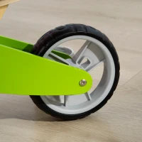 AIYAPLAY Bicicleta sem Pedais de Madeira 2 em 1 Triciclo Infantil com Assento Ajustável de 22-26cm  60x38x38cm Verde(m-9)