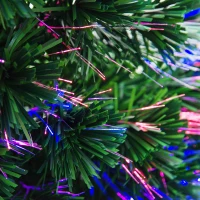 HOMCOM 5ft Fibre Optic Artificial Christmas Tree W/ Stars Lights-Green(m-10)