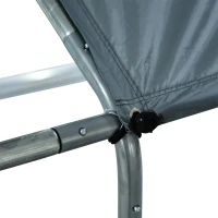 PawHut Recinto per Galline e Conigli in Metallo Zincato con Copertura in Tessuto Impermeabile Anti-UV, Pollaio per Galline Ovaiole da Esterno, 300x400x195cm(m-9)