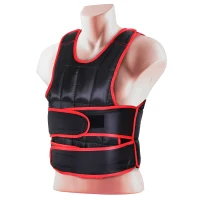 HOMCOM 10kg Adjustable Metal Sand Weight Vest Red(m-13)