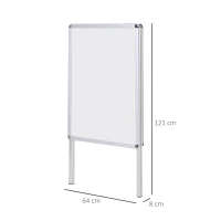 HomCom, panou publicitar pliabil cu 2 fete, 64x8x121 cm(m-3)