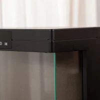 HOMCOM Electric Fireplace Heater, Freestanding 1000W/2000W Fireplace, w/ LED Screen, Remote included Quiet Heater Ideal for 25m² Indoor Use, Black(m-8)