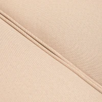 Outsunny Divano a 3 Posti in PP Plastica ad Effetto Rattan, Divano da Giardino con Cuscini, Marrone e Champagne, 199x71x75cm(m-9)