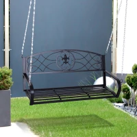 Hangschommel hangbank tuinschommel Hollywoodschommel met kettingen van metaal(m-8)