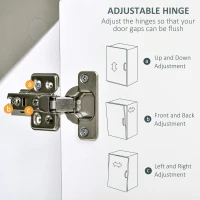 HOMCOM Modern Sideboard with Storage Cabinet, Floor Cupboard with Drawer for Living Room, Bedroom, Hallway, White(m-7)
