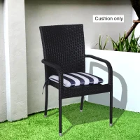 Outsunny 6-częściowy zestaw poduszek siedzisk, poduszka na krzesło, poduszka podłogowa, wyściełana poduszka, poduszka na siedzenie, nakładka na siedzenie(m-9)