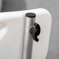 HOMCOM Shower Chair for Elderly with 6-Level Adjustable Height, Shower Stool with Back, Curved Seat and Anti-slip Foot Pads, Green(m-9)