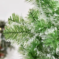 HOMCOM 7FT Indoor Christmas Tree Artificial Decoration Xmas Gift with Metal Stand Branch Tips(m-12)