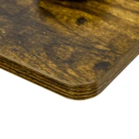 HOMCOM Laptop Movable Desk,  Height Adjustable, Sofa Side Table for Home Office, Rustic Brown(m-7)