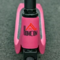 HOMCOM Electric Scooter, 120W Motor E-Scooter with Battery Display, Adjustable Height, Rear Brake for Ages 6+ Years - Pink(m-11)