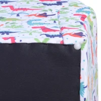 HOMCOM Children Armchair Kids Sofa Tub Chair Seat Cartoon Dinosaur Pattern Bedroom Wooden Frame Non-slip Seater(m-10)