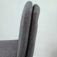 HOMCOM  Barstools Set of 2, Swivel Fabric Breakfast Kitchen Stools, Adjustable Bar Stools with Backs, Footrest for Home Pub(m-10)