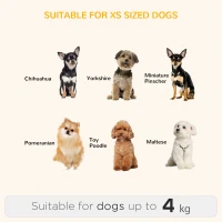 PawHut Small Dog Crate Dog Carrier Dog Travel Crate Folding Fabric Soft 38L x 27W x 26Hcm-Brown(m-8)