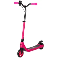 HOMCOM Electric Scooter, 120W Motor E-Scooter with Battery Display, Adjustable Height, Rear Brake for Ages 6+ Years - Pink(m-1)
