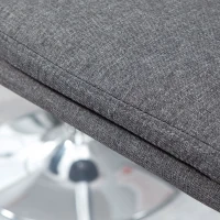 HOMCOM  Barstools Set of 2, Swivel Fabric Breakfast Kitchen Stools, Adjustable Bar Stools with Backs, Footrest for Home Pub(m-9)