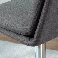 HOMCOM  Barstools Set of 2, Swivel Fabric Breakfast Kitchen Stools, Adjustable Bar Stools with Backs, Footrest for Home Pub(m-11)