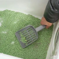 PawHut Cat Litter Box with with Front Entrance Top Exit, Enclosed Pet Toilet Kitten Pan with Scoop, White(m-10)