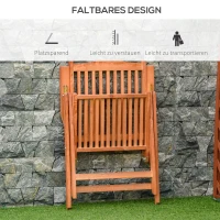 Outsunny Krzesło składane, krzesło ogrodowe, meble ogrodowe, regulowane w 5 pozycjach(m-6)