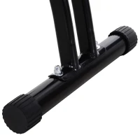 HOMCOM 2-in-1 Folding Exercise Bike with 8-Level Magnetic Resistance, Arm Resistance Band, Pulse Sensor, Black(m-13)