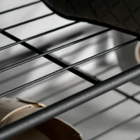 HOMCOM Hallway Organiser Unit Industrial Vintage Hanger for Coats Bags Shoes Freestanding Metal Frame w/ 8 Hook 2 Shelves(m-9)