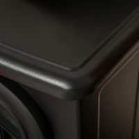 HOMCOM Freestanding Electric Fireplace Indoor Heater Glass View Log Wood Burning Effect Flame Portable Fireplace Stove 950/1850W Black(m-10)