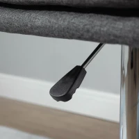 HOMCOM  Barstools Set of 2, Swivel Fabric Breakfast Kitchen Stools, Adjustable Bar Stools with Backs, Footrest for Home Pub(m-8)