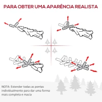 HOMCOM Conjunto de Decoração de Natal 4 Peças com 2 Árvores de Natal Coroa e Grinalda com Luzes LED 40x40x90cm Verde(m-7)