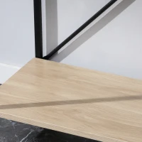 HOMCOM Consola moderna cu 2 sertare si raft deschis, masa canapea pentru intrare, hol sufragerie, natural(m-9)