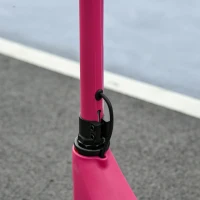 HOMCOM Electric Scooter, 120W Motor E-Scooter with Battery Display, Adjustable Height, Rear Brake for Ages 6+ Years - Pink(m-9)