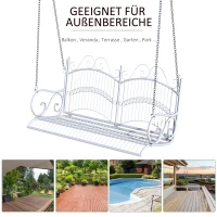 Outsunny wisząca ławka huśtawka ogrodowa huśtawka z metalowym(m-7)