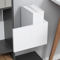 HOMCOM Biblioteca moderna cu 5 niveluri, pentru camera de zi, birou, studiu, gri(m-8)