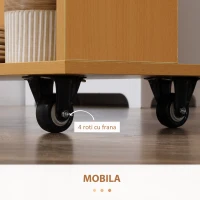 HOMCOM Masa de sufragerie pliabila moderna, bufet extensibil pentru spatii mici, locuri pana la 3 persoane, natural(m-8)