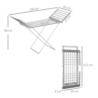 Homcom Uscator Rufe Electric Pliabil – Aripi Extensibile & Eficienta(m-3)