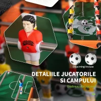 Homcom Masa Fotbal Arcade – Mini Joc Compact Cu 2 Mingi Incluse(m-7)