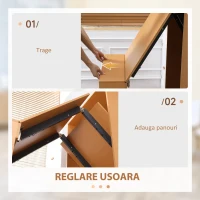 HOMCOM Masa de sufragerie pliabila moderna, bufet extensibil pentru spatii mici, locuri pana la 3 persoane, natural(m-6)