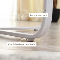 HOMCOM Conjunto de 2 Mesas de Centro Ø65x32cm e Ø45x26cm Mesas Redondas com Bancada de Madeira e Pés de Metal Madeira e Branco(m-5)