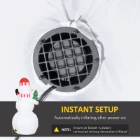 Outsunny Om de zapada gonflabil, pentru exterior cu LED pentru curte(m-6)