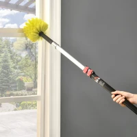 Homcom stergator Telescopic 3,5 m – Microfibra cu Cap Pliabil(m-8)